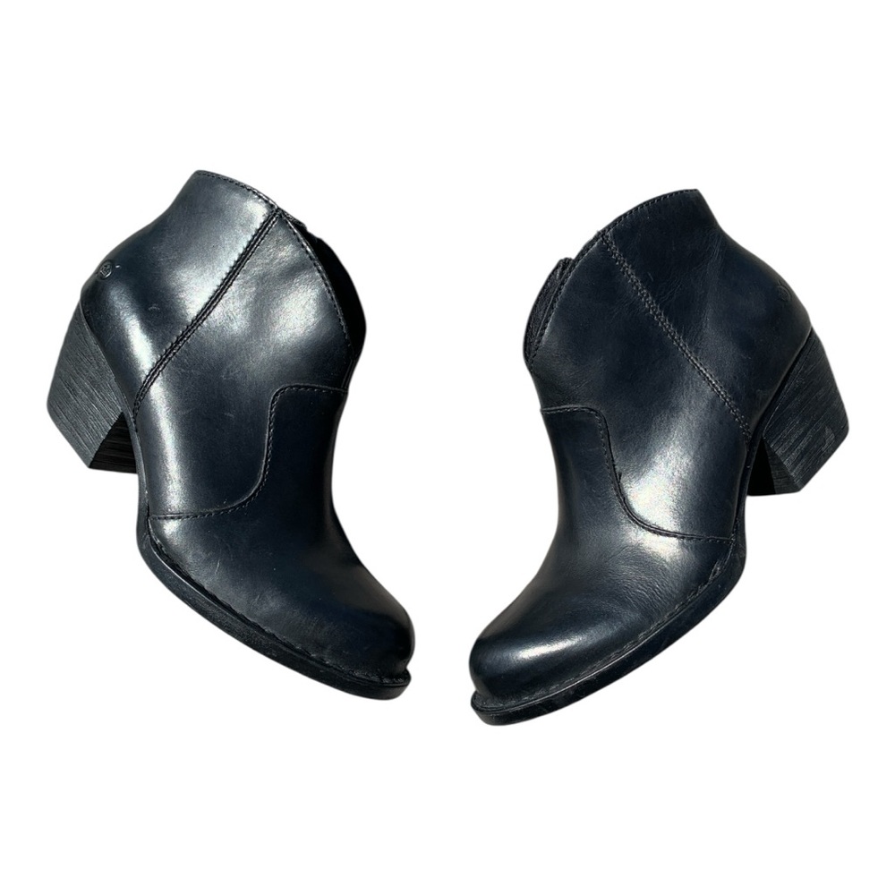 Born Michael Black Leather Ankle Booties - Picture 5 of 6